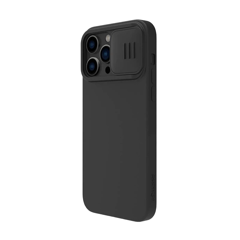 Чехол nillkin iphone 14 pro max, camshield silky silicone, чёрный 4