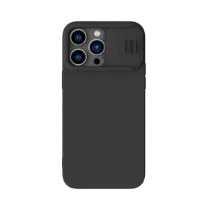 Чехол nillkin iphone 14 pro max, camshield silky silicone, чёрный