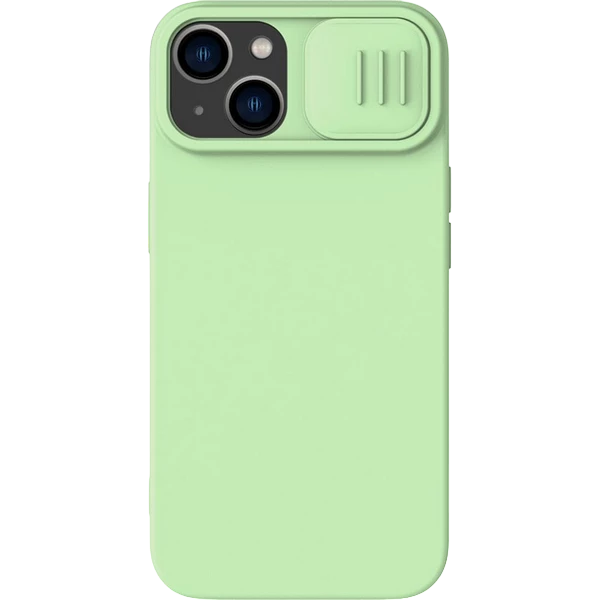 Husă nillkin iphone 15, camshield silky silicone, mint green 2