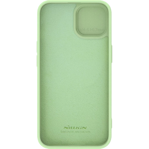 Husă nillkin iphone 15, camshield silky silicone, mint green 7