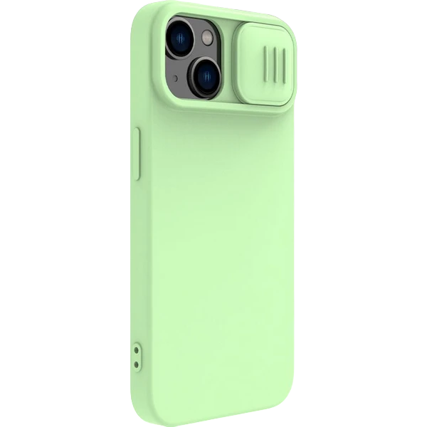 Чехол nillkin iphone 15, camshield silky silicone, mint green 5