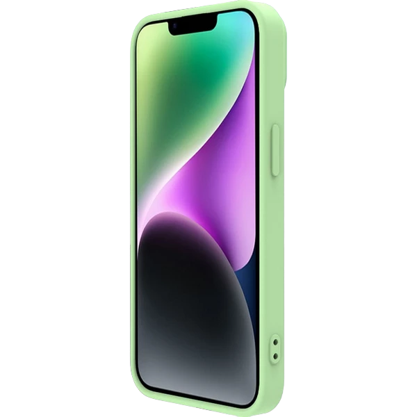 Чехол nillkin iphone 15, camshield silky silicone, mint green 4