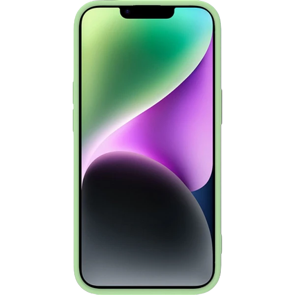 Чехол nillkin iphone 15, camshield silky silicone, mint green 2