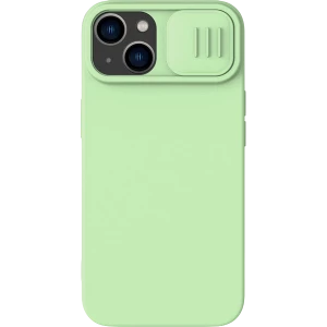 Husă nillkin iphone 15, camshield silky silicone, mint green