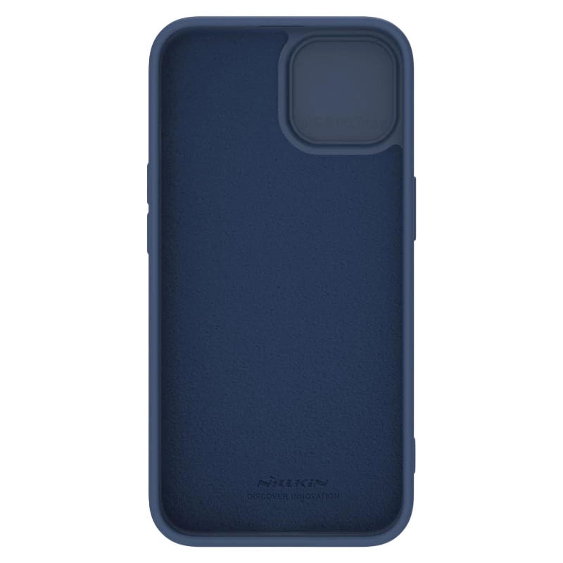 Husă nillkin iphone 15, camshield silky silicone, albastru marin 6