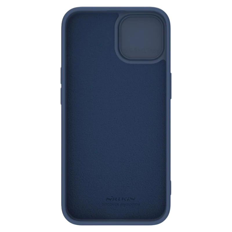 Чехол nillkin iphone 15, camshield silky silicone, темно-синий 5