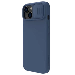 Husă nillkin iphone 15, camshield silky silicone, albastru marin Thumbnail 3