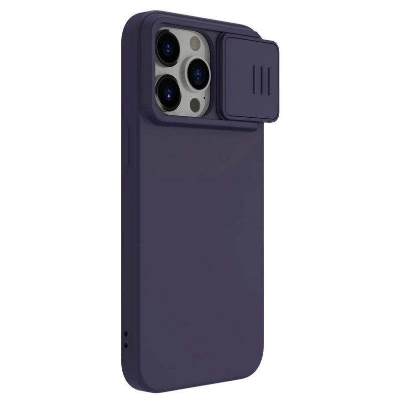 Чехол nillkin iphone 15 pro, camshield silky silicone, dark purple 2