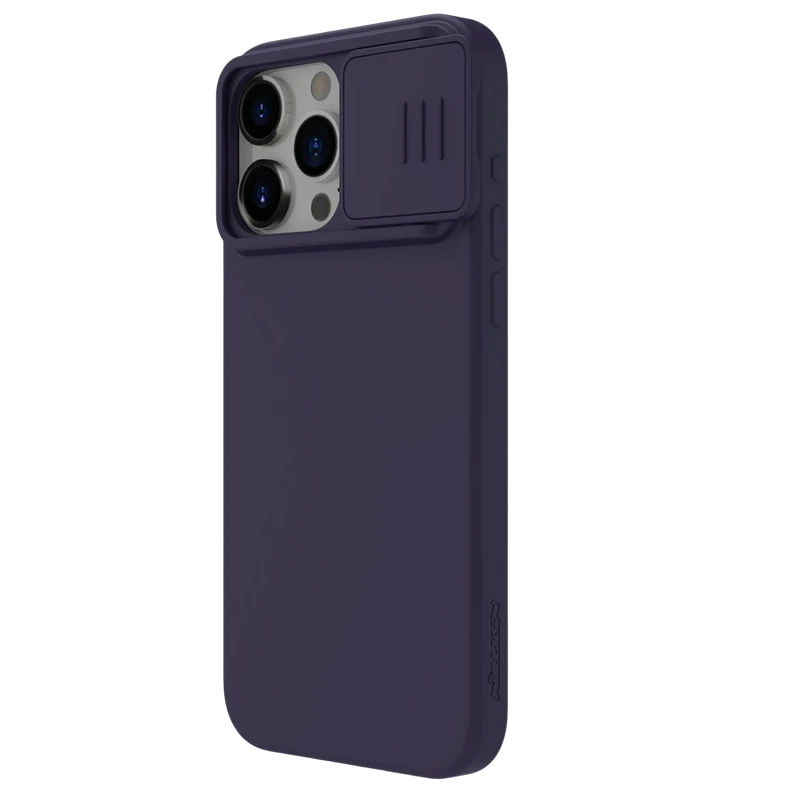 Чехол nillkin iphone 15 pro, camshield silky silicone, dark purple 6