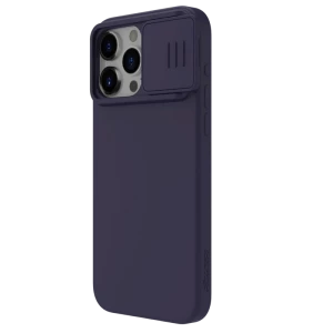 Чехол Nillkin iPhone 15 Pro, CamShield Silky Silicone, Dark Purple