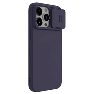 Чехол nillkin iphone 15 pro, camshield silky silicone, dark purple Thumbnail 2