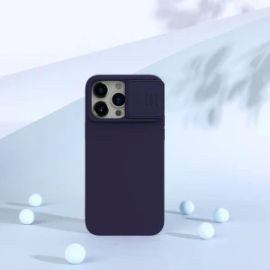 Чехол nillkin iphone 15 pro, camshield silky silicone, dark purple Thumbnail 3