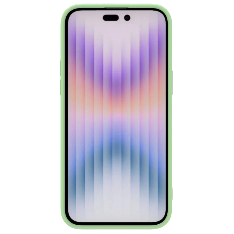 Husă nillkin iphone 15 pro, camshield silky silicone, mint green 4