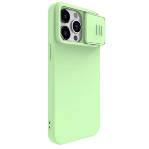 Husă nillkin iphone 15 pro, camshield silky silicone, mint green Thumbnail 6