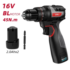 Bormașină cu impact cu acumulator litiu-ion deli 16v10mm