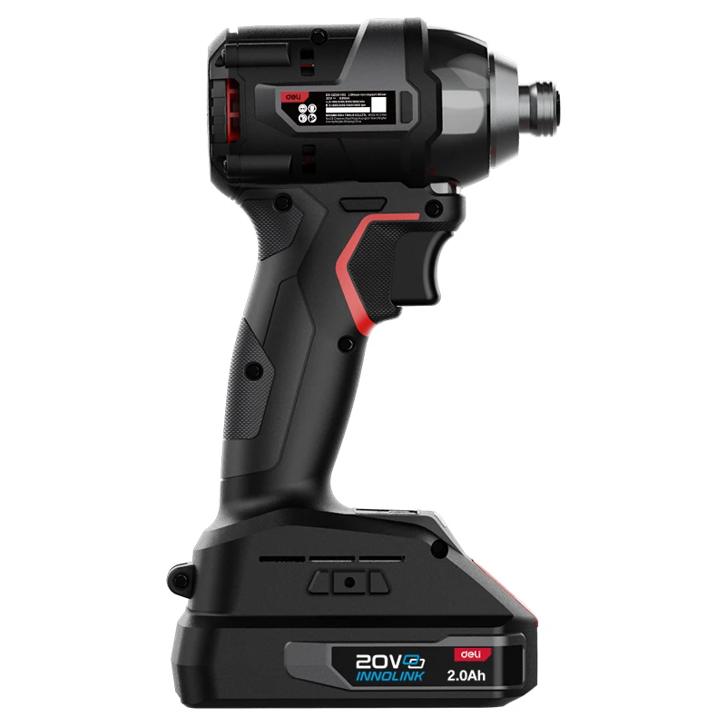Mașină de înșurubat cu impact cu acumulator litiu-ion deli 20v 200nm 2.0ah*2 3
