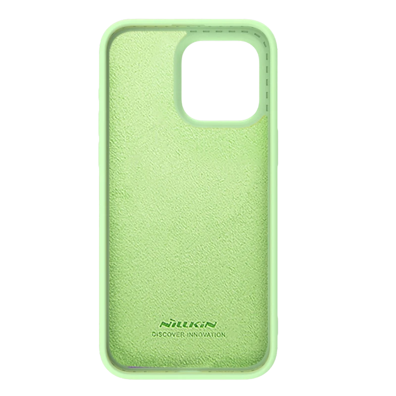Чехол nillkin iphone 15 pro max, camshield silky silicone, mint green 6