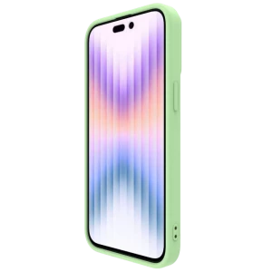 Husă Nillkin iPhone 15 Pro Max, CamShield Silky Silicone, Mint Green