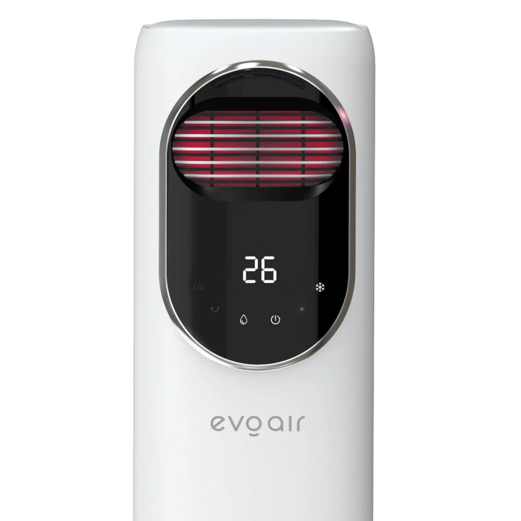 Вентилятор-колонна 4 в 1 evoair briis silver black, тепловентилятор, охладитель, увлажнитель, уф-стерилизатор 8