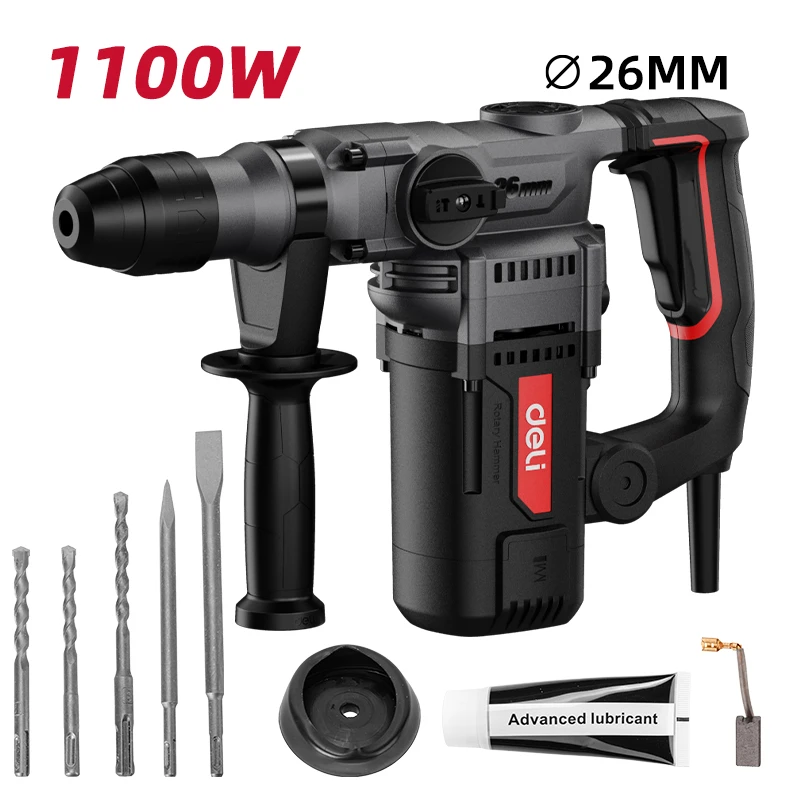 Ciocan rotopercutor 1100w26mm deli 4