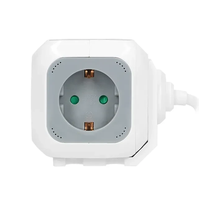 Удлинитель с заземлением 4 розетки + 2 usb куб 1.4  м 16 a orno 4