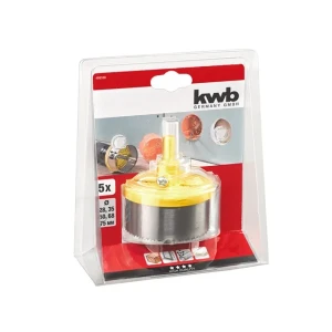 Set de carote 5 buc. pentru lemn 28 - 75 mm hexagonal kwb Thumbnail 2