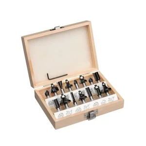 Set freze 15 buc. pentru lemn 10 - 16 mm cilindric kwb Thumbnail 2