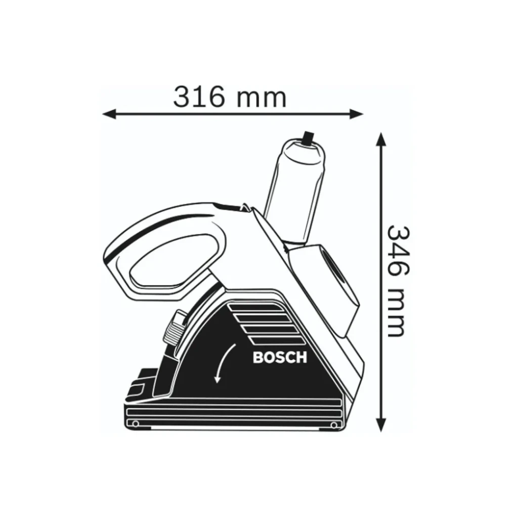 Штроборез gnf 35 ca 1400 вт 220 - 240 в 0 - 9300 об/мин bosch 5