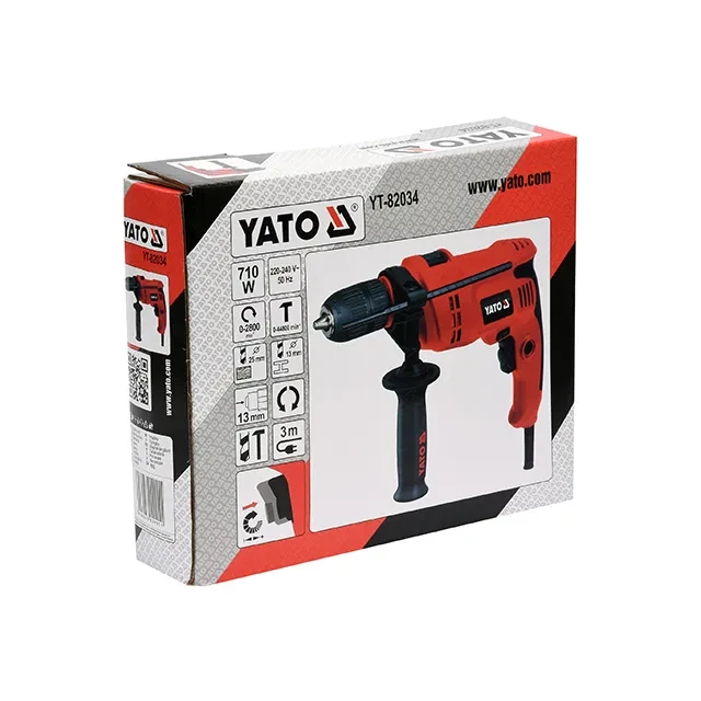 Ударная дрель yt82034 710 вт 220 - 240 в yato 2