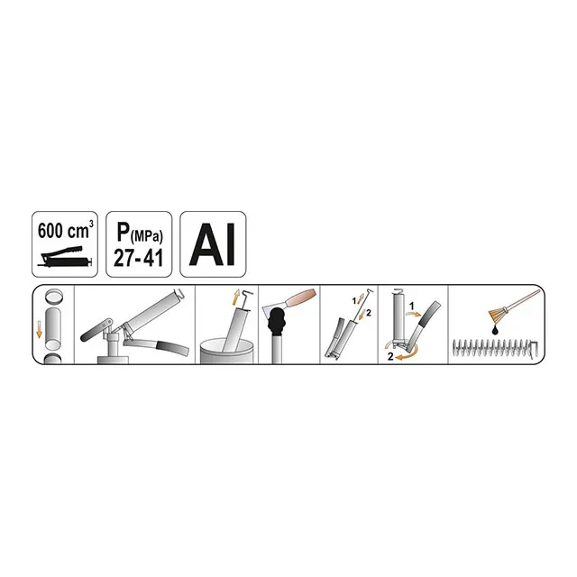 Pistol de gresat cu furtun rigid 330 x 56.4 x 1.2 mm yato 2