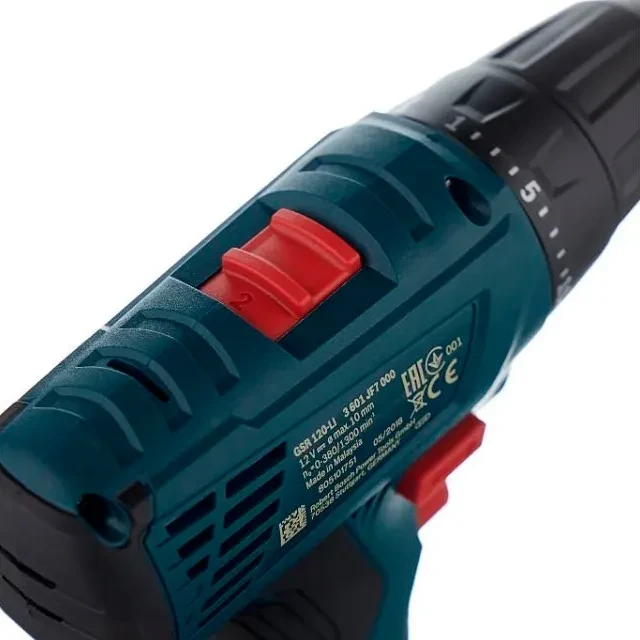 Аккумуляторная дрель-шуруповёрт gsr 120 li 30 нм 2.0 ач 12 в 0 - 400/1500 об/мин bosch 4