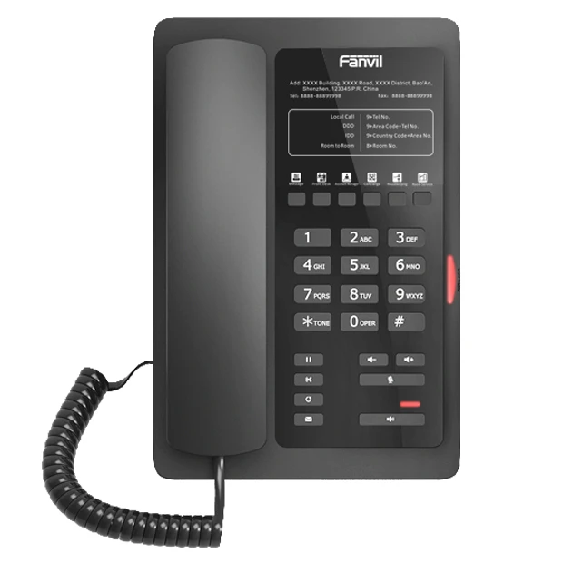 Telefon ip fanvil h3, negru 7