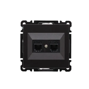 Розетка компьютерная cellia 10 a 250 в чёрный makel