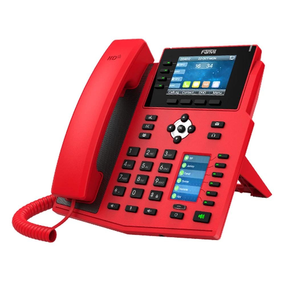 Ip телефон fanvil x5u-r, красный 5