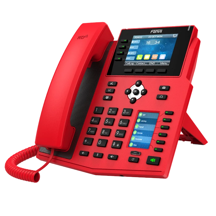Ip телефон fanvil x5u-r, красный 6