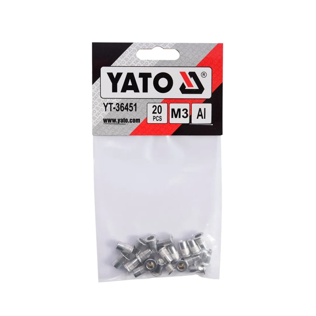 Nituri cu filet 3 * 9 mm yato aluminiu 20 buc. 2