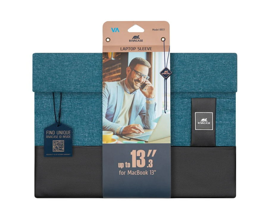 Husă universală pentru laptop rivacase lantau, 13", poliester, acvamarin 7