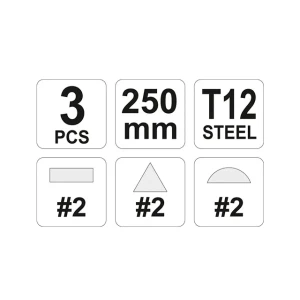 Set pile pentru metal nr 2 250 mm yato Thumbnail 2