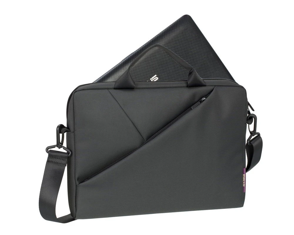 Geantă pentru laptop rivacase tivoli, 13.3", poliester, negru 10
