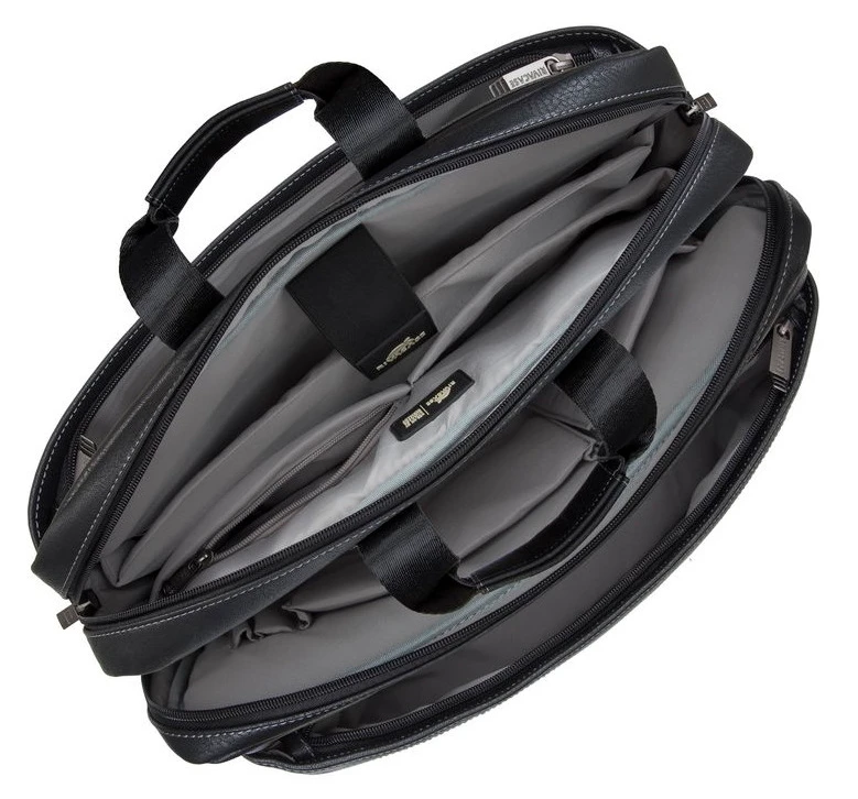 Сумка для ноутбука rivacase orly, 16", полиэстер, чёрный 10