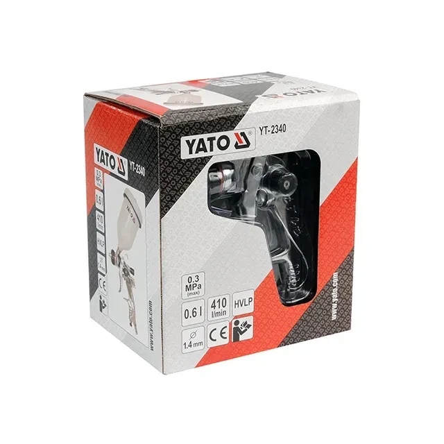 Pistol de vopsit cu rezervor hvlp 1.4 mm 1/4 " 3 bar yato 2