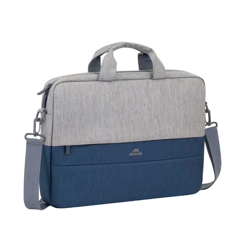 Geantă pentru laptop rivacase prater, 15.6", poliester, gri | albastru închis 21