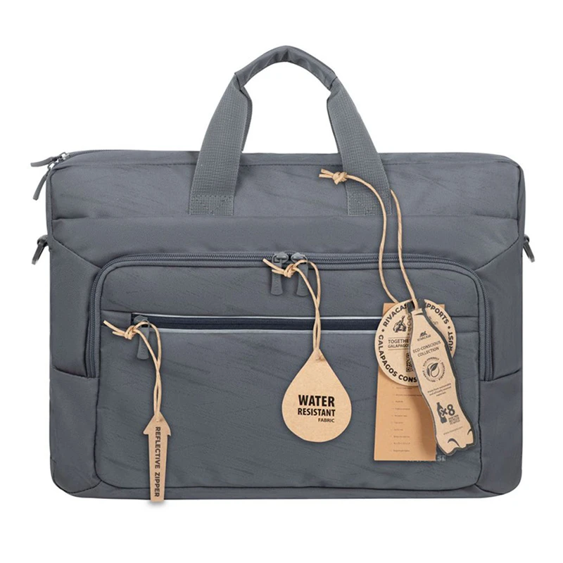 Geantă pentru laptop rivacase 7531, 16", poliester rpet eco-friendly, gri 25