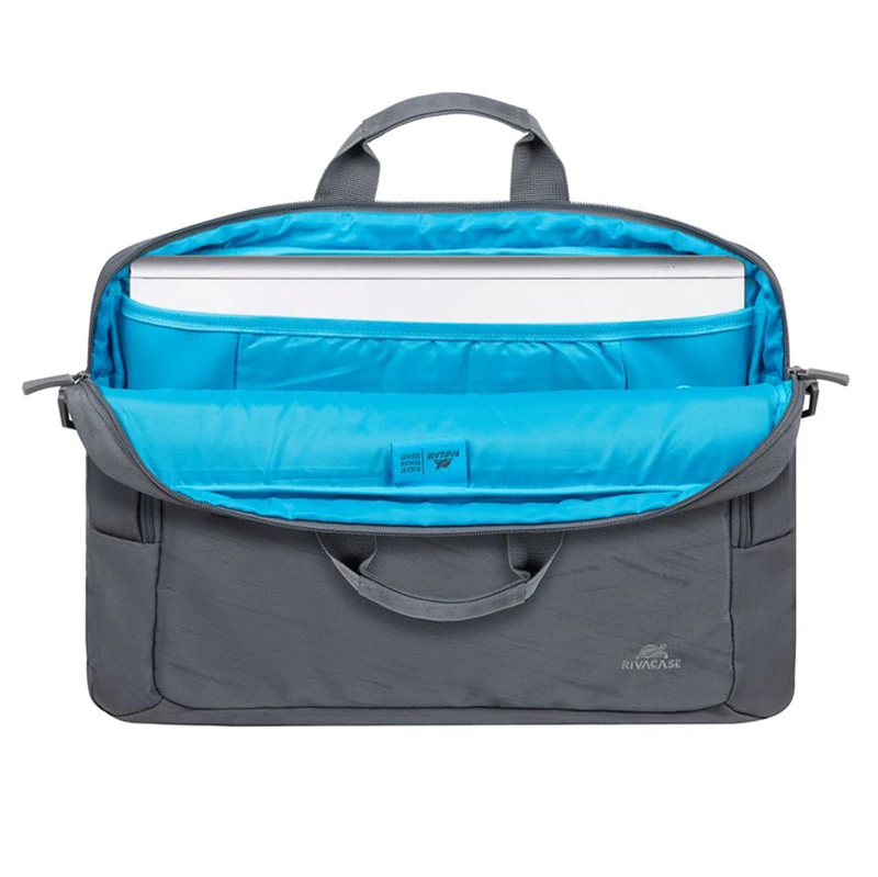 Geantă pentru laptop rivacase 7531, 16", poliester rpet eco-friendly, gri 8