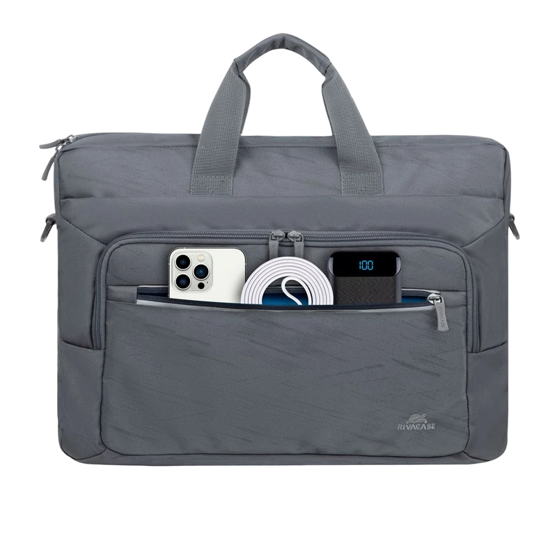 Geantă pentru laptop rivacase 7531, 16", poliester rpet eco-friendly, gri 23