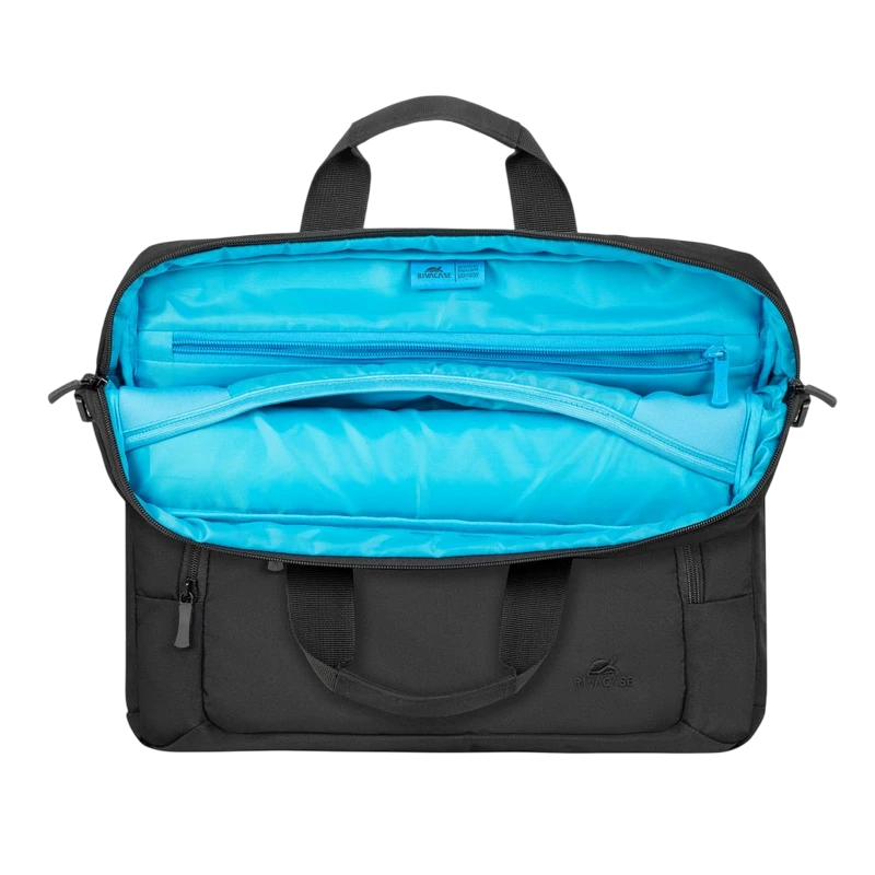 Сумка для ноутбука rivacase 7521, 14", eco-friendly rpet полиэстер, чёрный 6