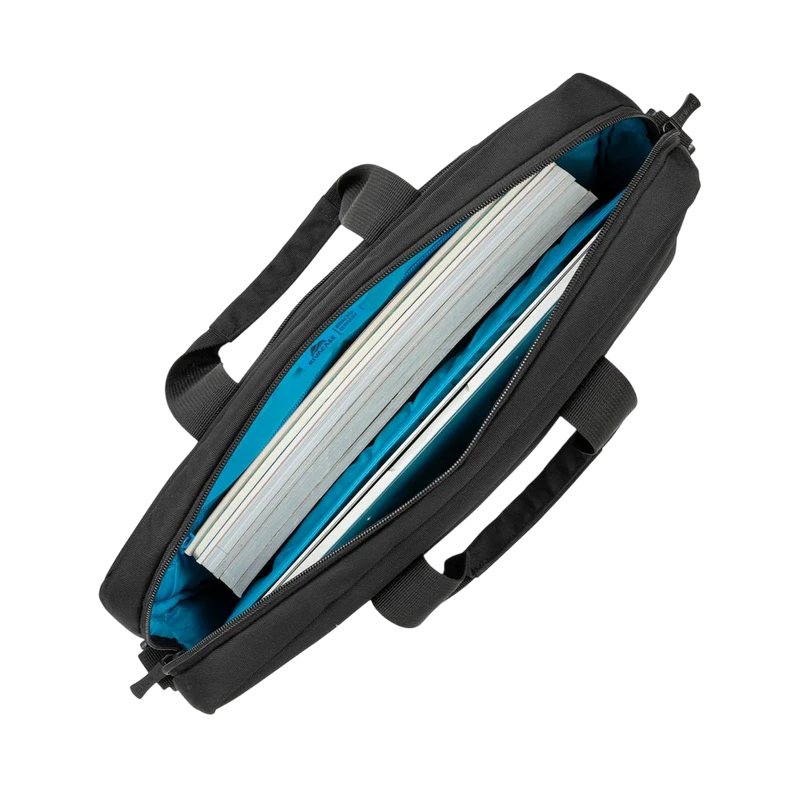 Сумка для ноутбука rivacase 7521, 14", eco-friendly rpet полиэстер, чёрный 10