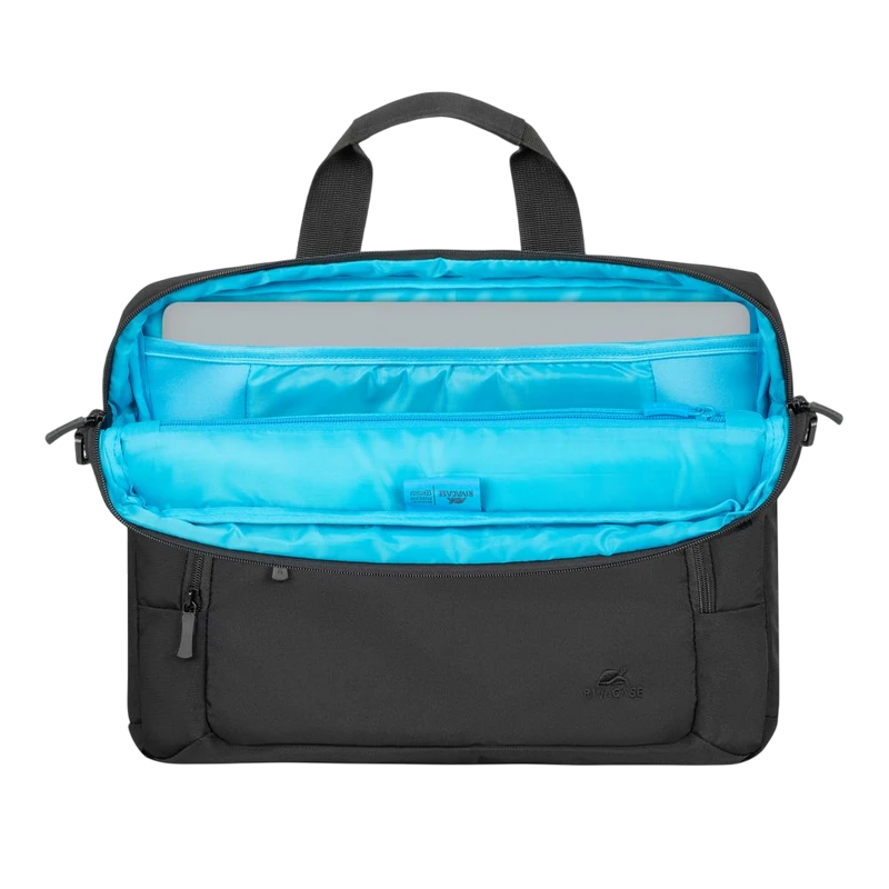 Сумка для ноутбука rivacase 7521, 14", eco-friendly rpet полиэстер, чёрный 2