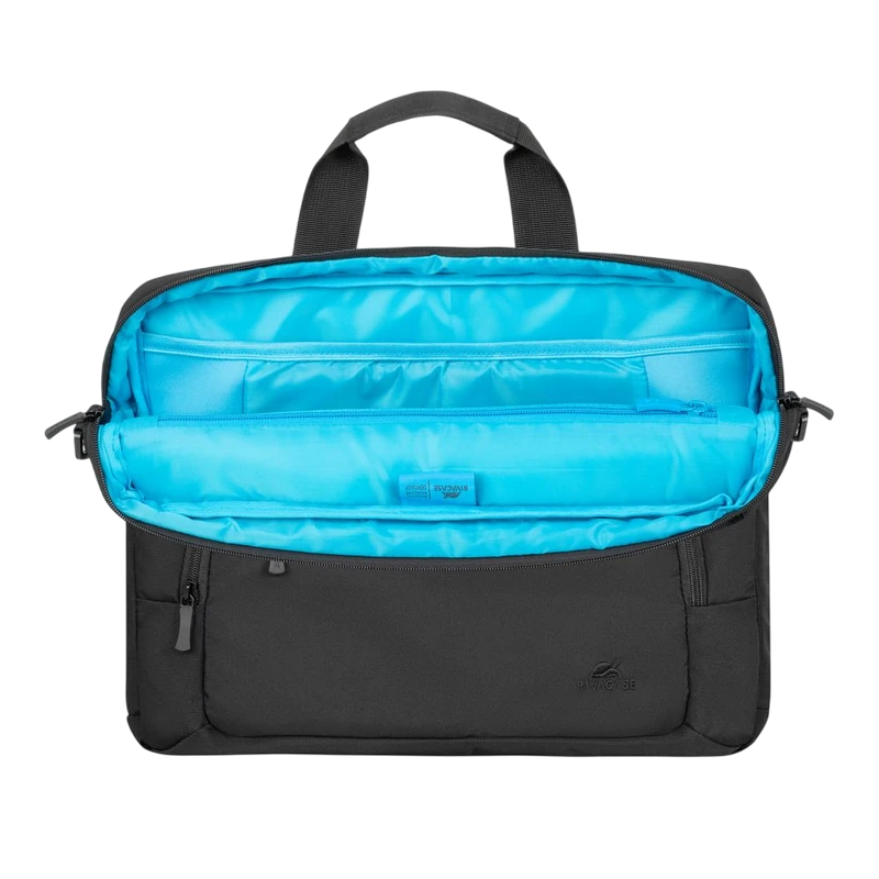 Сумка для ноутбука rivacase 7521, 14", eco-friendly rpet полиэстер, чёрный 7