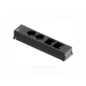 Modul pentru priză de birou gst18 2 prize + 2 loc gol 0.1 m 16 a bachmann